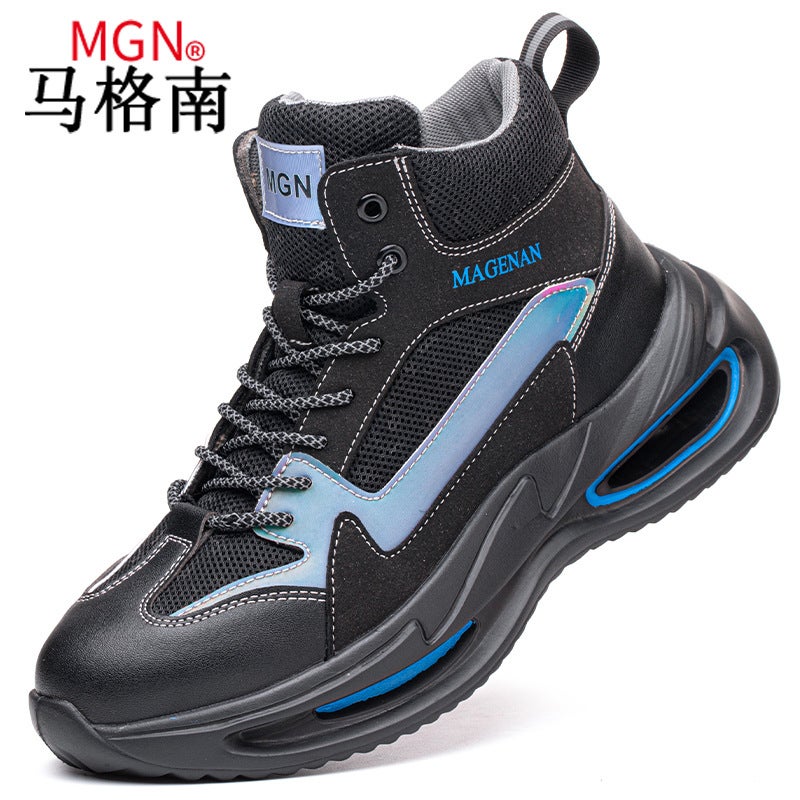 Large-Size High-Top Labor Protection Shoes For Men And Women Anti-Smashing And Anti-Piercing Work Shoes Shock-Absorbing Safety Work Shoes Labor Protection Shoes - Image 1