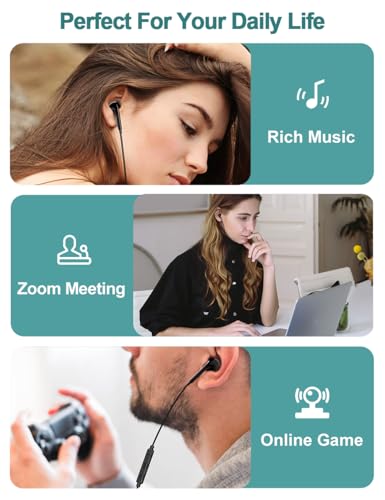 DUKABEL USB Wired Earbuds, USB Headphone with Mic for PC/ PS4/ PS5, 6FT in-Ear Stereo Earphones Headsets with Volume Control for Office Live Broadcast Gaming - Image 3