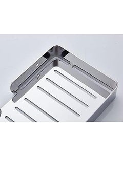 Generic Soap holder, large bathtub soap, size 23 cm * 12 cm, 304 stainless steel, silver  - Image 2