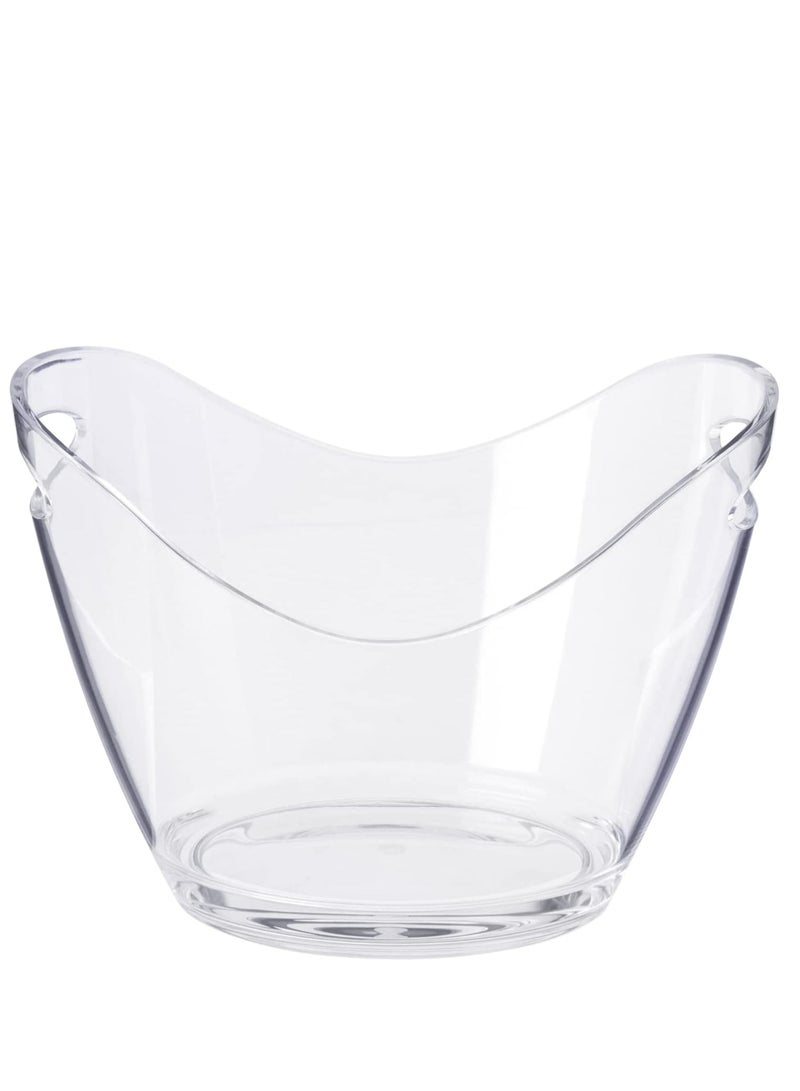 TRASSLE Ice Bucket , 12L Clear Ice Bucket,Acrylic Plastic Tub for Drinks and Parties, Food Grade - Image 1