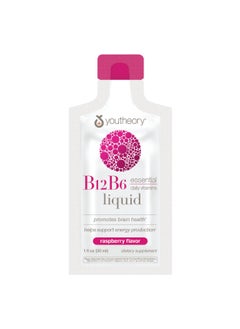 Vitamin B12 B6 Liquid Essential Daily Vitamins Raspberry Flavor 121 Fl Oz 30 Ml New Wt 12 Fl Oz 360 Ml