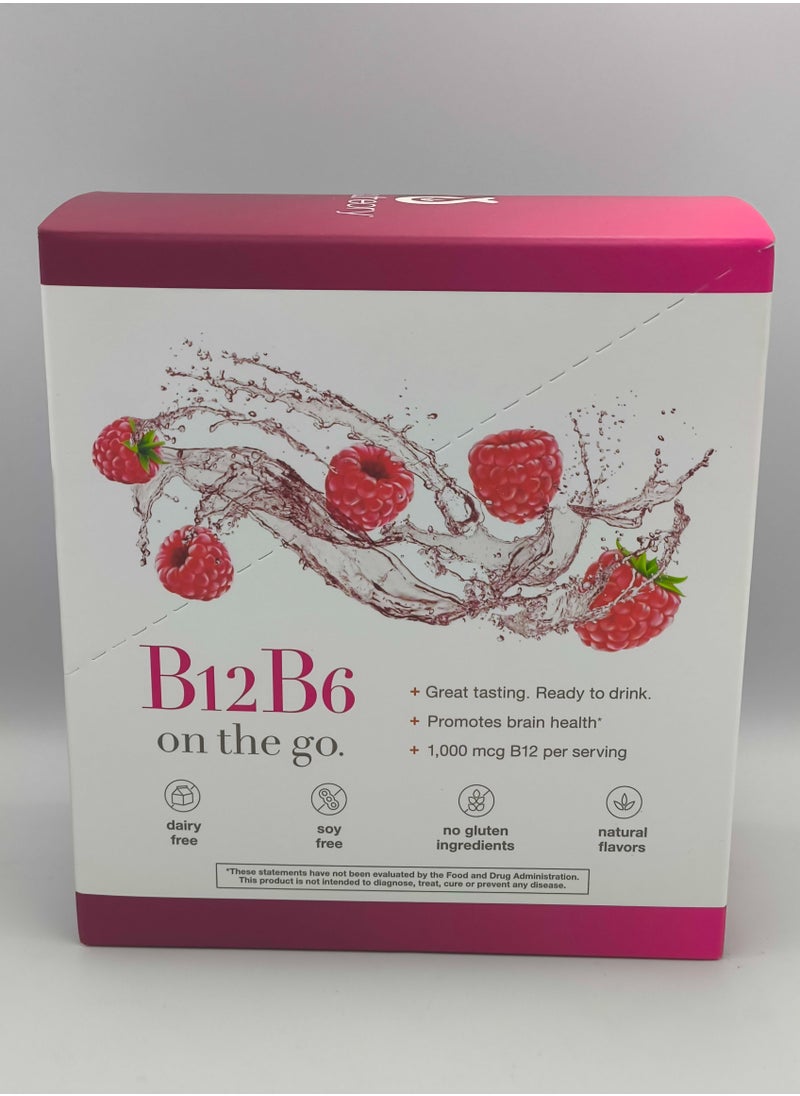 youtheory - Vitamin B12 B6 Liquid Essential Daily Vitamins Raspberry Flavor 121 Fl Oz 30 Ml New Wt 12 Fl Oz 360 Ml - Image 1