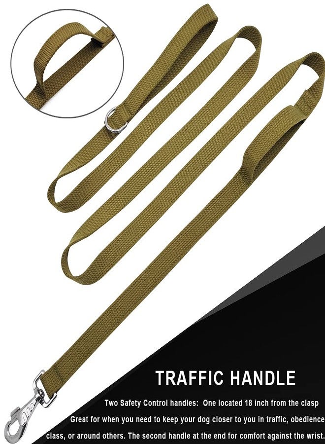 Hoanan 8ft Double Handle Traffic Dog Leash, Heavy Duty Tactical Dog Training Leash with 2 Traffic Control Handle for Medium Large Breed Dogs, Coyote Brown - Image 5