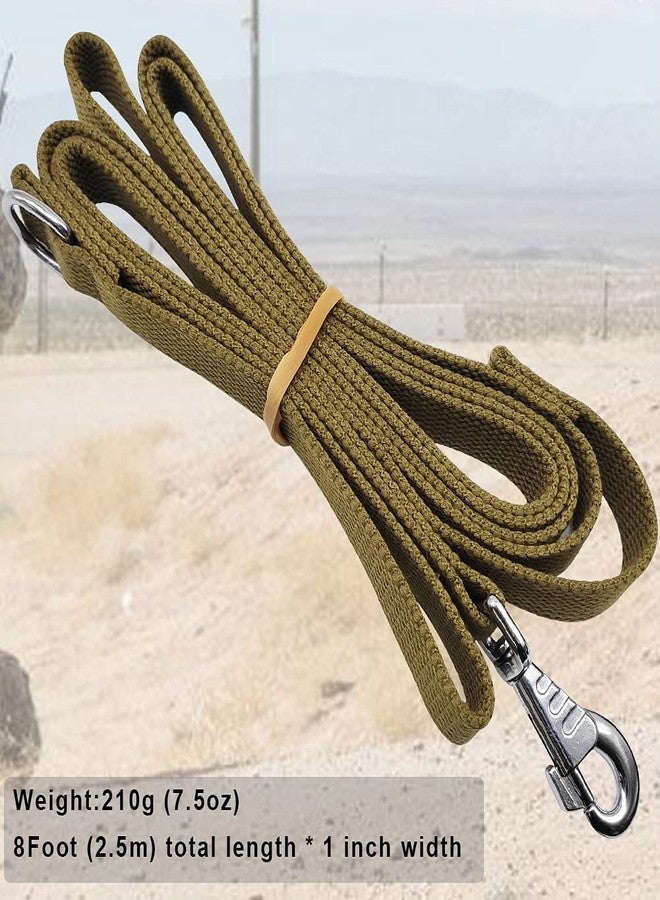 Hoanan 8ft Double Handle Traffic Dog Leash, Heavy Duty Tactical Dog Training Leash with 2 Traffic Control Handle for Medium Large Breed Dogs, Coyote Brown - Image 4