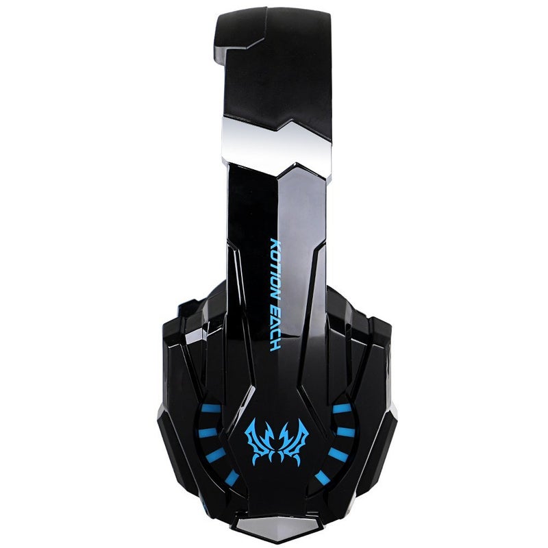 KOTION EACH G9000 3.5mm Over-Ear Headphones with Microphone and Volume Control Stereo Surround Sound LED Light Gaming Headset for PlayStation 4 Tablet PC Mobilephones (Black+Blue) - Image 4