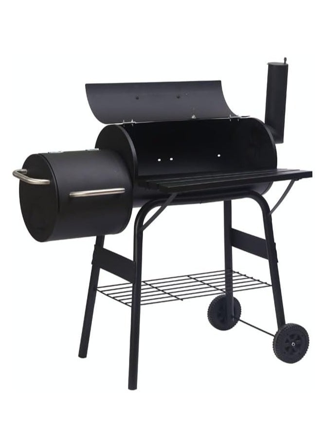 Cool Baby - Large Barrel Smoker Barbecue BBQ Outdoor Charcoal Portable Grill Garden Drum - Image 1