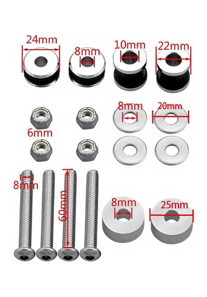 TCMI Sissy Bar Rack Docking Hardware Kit for Harley Davidson FLSTC FXSTSB FXSTC FLSTF FLSTN FXST Replaces # 53531-95B - Image 4