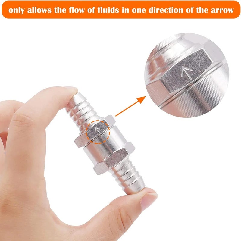 CentIoT - One-Way Non-Return Inline Check Valve - Aluminium Alloy with NBR valve - for fuel Petrol Diesel (4MM) - Image 5