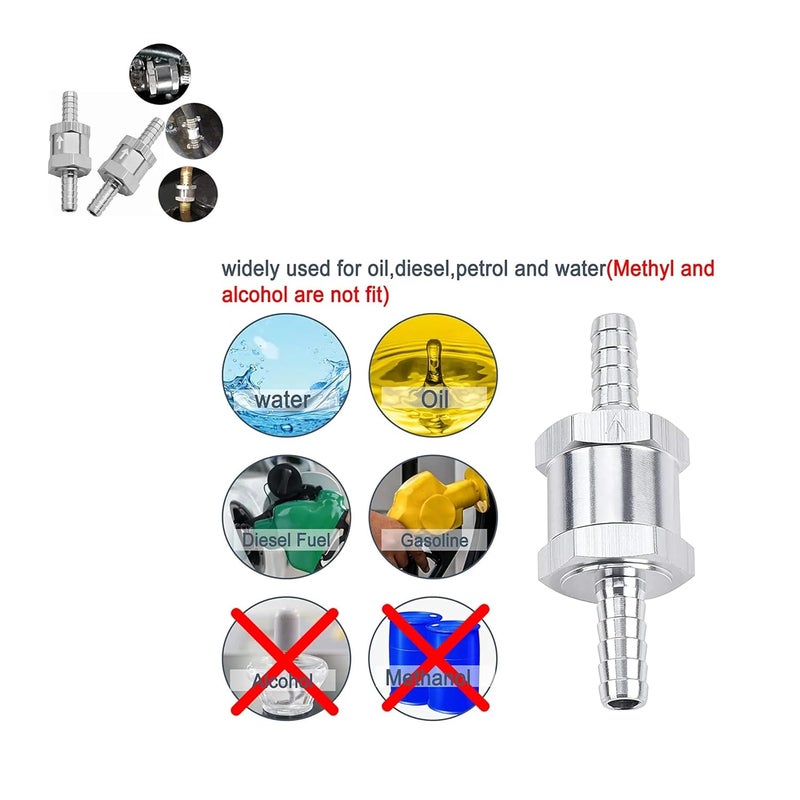 CentIoT - One-Way Non-Return Inline Check Valve - Aluminium Alloy with NBR valve - for fuel Petrol Diesel (4MM) - Image 4