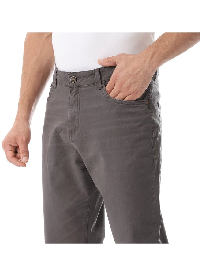 Andora Straight Leg Gabardine Pants_Dark Grey - Image 5