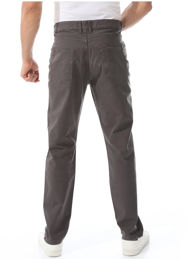 Andora Straight Leg Gabardine Pants_Dark Grey - Image 4