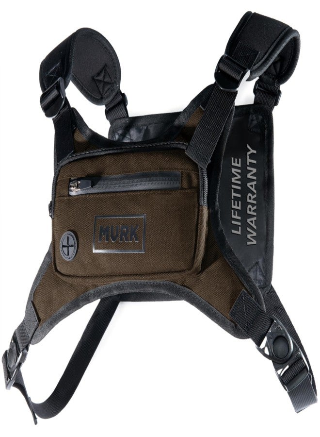MVRK Water Resistant Chest Pack - Minimalist Running Vest for Workouts, Running Phone Holder with Extra Storage, Lightweight Running Pack, Running Backpack (Brown) - Image 1
