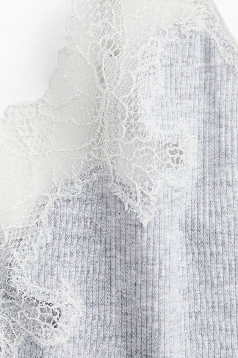 H&M Lace-trimmed cotton body