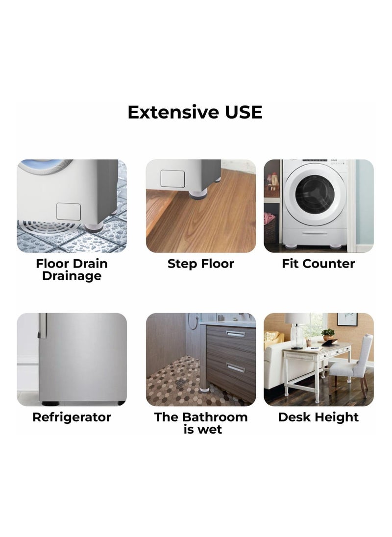 LIMITLESS Washing Machine Feet Pads, 4Pcs Anti Vibration Feet Pads Rubber Mat, Anti-Slip Washer Universal Washing Machine for Refrigerator, Furniture, Support Dampers, Stand  - Image 3