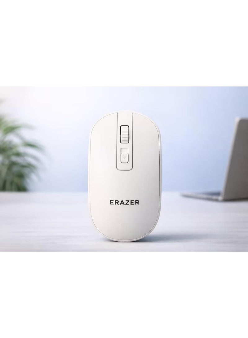 مجموعة لوحة مفاتيح وماوس لاسلكية ERAZER KN300S، 2.4G USB، وردي - Image 3