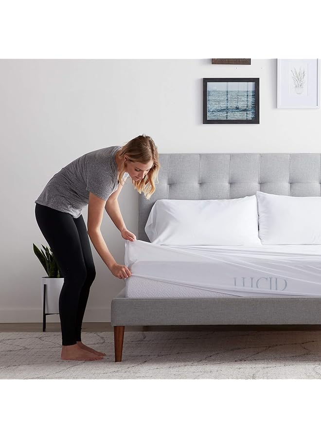erorex Premium Rayon From Bamboo Jersey Mattress Protector Ultra Soft Waterproof Queen - Image 5
