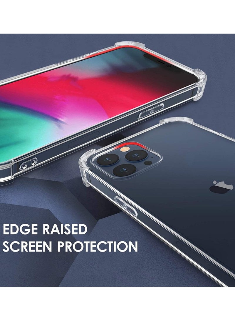 فواتير غطاء حماية مرن من TPU لهاتف iPhone 12 Pro – غطاء شفاف ناعم مع زوايا معززة مضادة للصدمات - Image 3