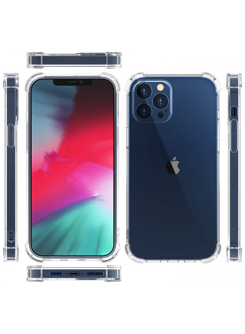 فواتير غطاء حماية مرن من TPU لهاتف iPhone 12 Pro – غطاء شفاف ناعم مع زوايا معززة مضادة للصدمات - Image 4