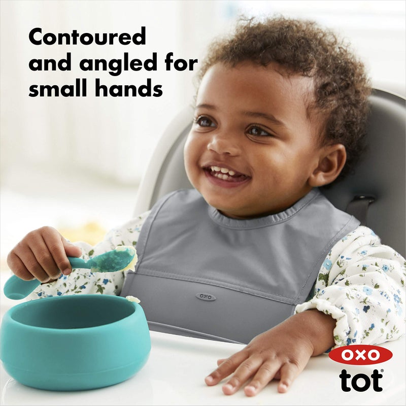 OXO Tot Silicone Spoon Set Teal - Image 5