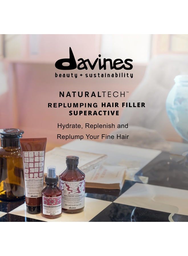 Davines Naturaltech REPLUMPING Hair Filler Superactive, Leave-In Treatment To Invigorate, Add Shine And Fullness, Anti-Humidity Styling Protection, 3.38 Fl Oz - Image 2
