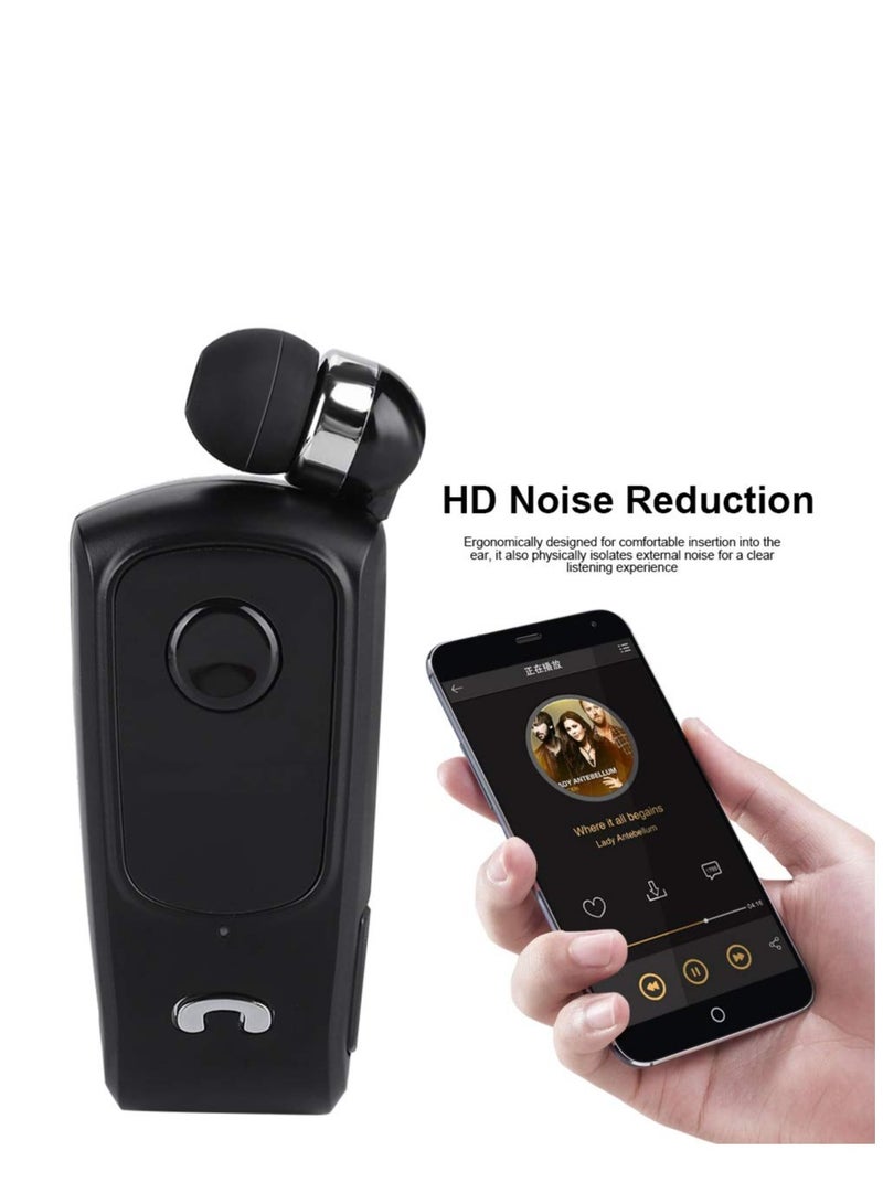 KASTWAVE Bluetooth Headset, Wireless Retractable Handsfree Earpiece Sports Bluetooth 5.1 Headset Single with Mic Noise Cancelling In-ear Earphone for Driver, Trucker, Bike, Sports, etc - Image 3