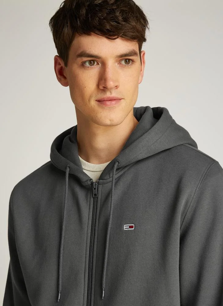تومي جينز Logo Graphic Zip Through Hoodie