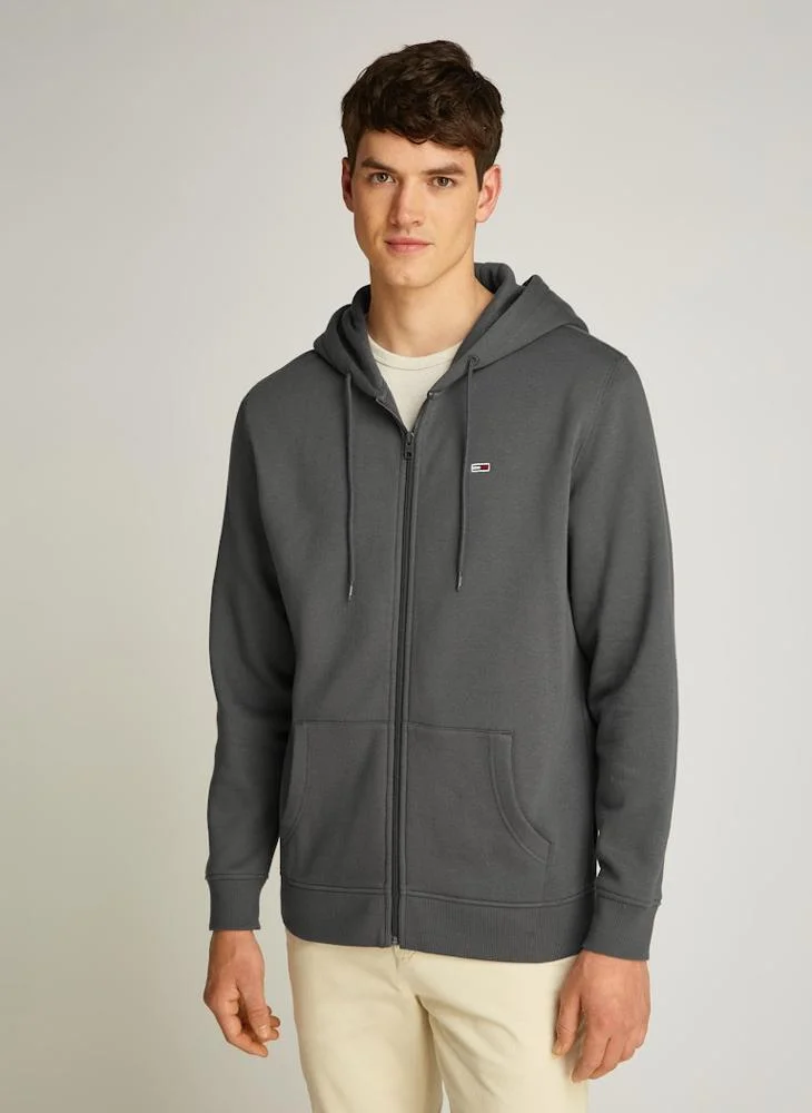 TOMMY JEANS Logo Graphic Zip Through Hoodie