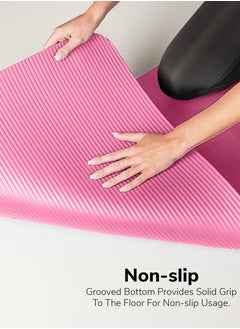 DBLEW Professional 7mm Thick Anti Fatigue Yoga Mat Knees Supportive Anti Slip Fitness Home Exercise EVA Eco Friendly Ideal For All Types Of Pilates Floor ABS Belly Tummy Fat Workouts Gym Stretching 90x190cm  - Image 3