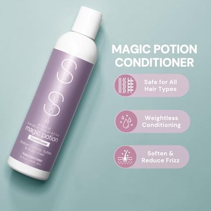 SIMPLY SMOOTH Xtend Keratin Magic Potion Conditioner Daily Conditioner Restore & Repair Dry, Damaged, Depleted Hair Hydrate & Create Soft, Healthy Hair For All Hair Types 8.5 Fl Oz - Image 2