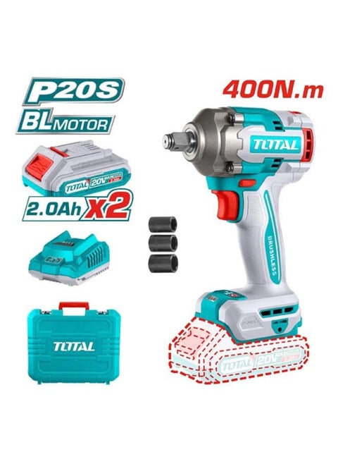 Total 20V Lithium-Ion Cordless Impact Wrench - TIWLI2040