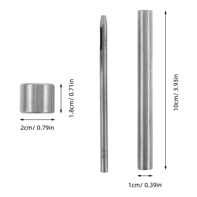 Kisangel Steel Grommet Setter Eyelet Punch Tool with Base for Fabric Curtain Handbag DIY 3pcs - Image 3