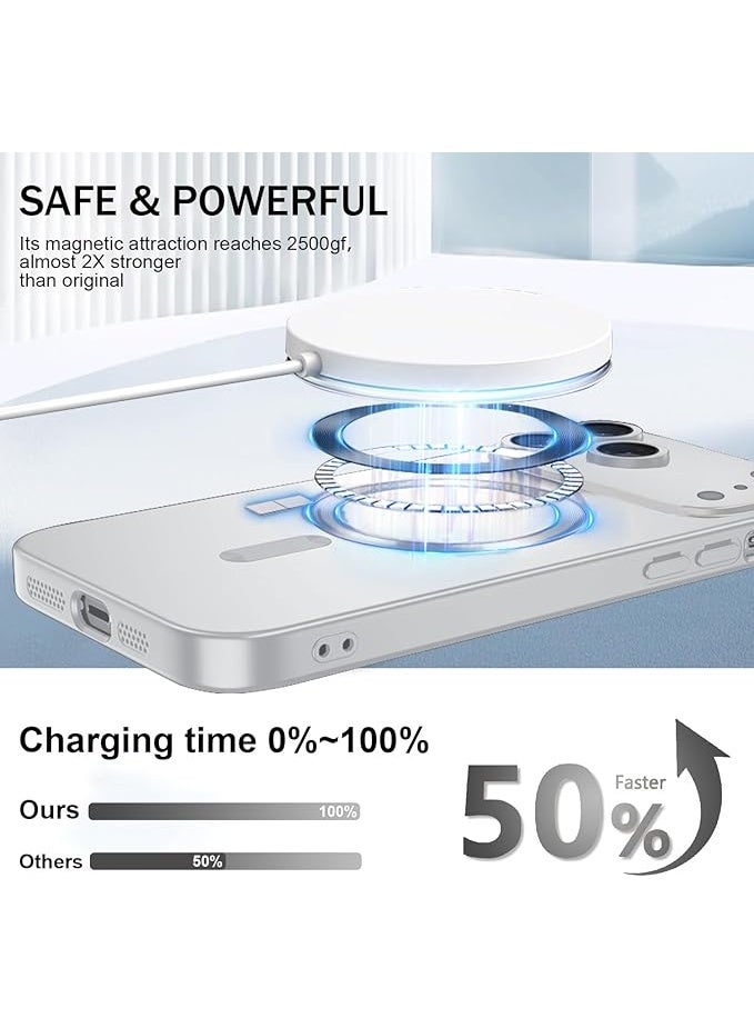 Compatible with Magnetic for iPhone 17 Pro Case [Compatible with MagSafe][Built-in Camera Lens Protector] Slim Thin Soft Silicone Bumper Shockproof Metallic Luster Phone Case (Silver) - Image 5