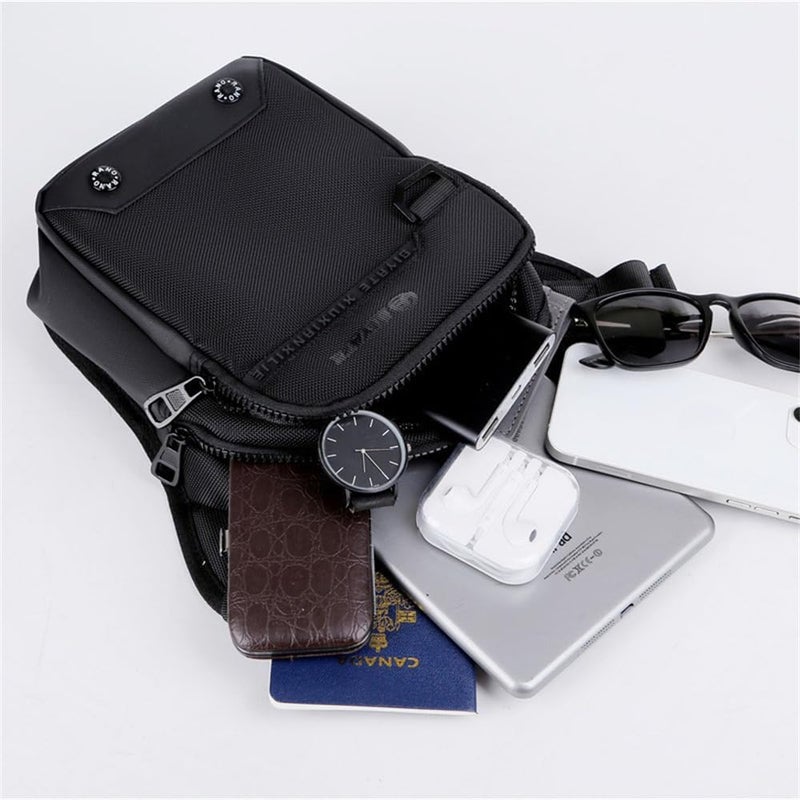 Drop Leg Bag, Motorcycle Tactical Fanny Pack Waterproof Thigh Bag with Removable Strap for Hiking, Climbing, Cycling, Fishing, Riding, Travel, Black - Image 5