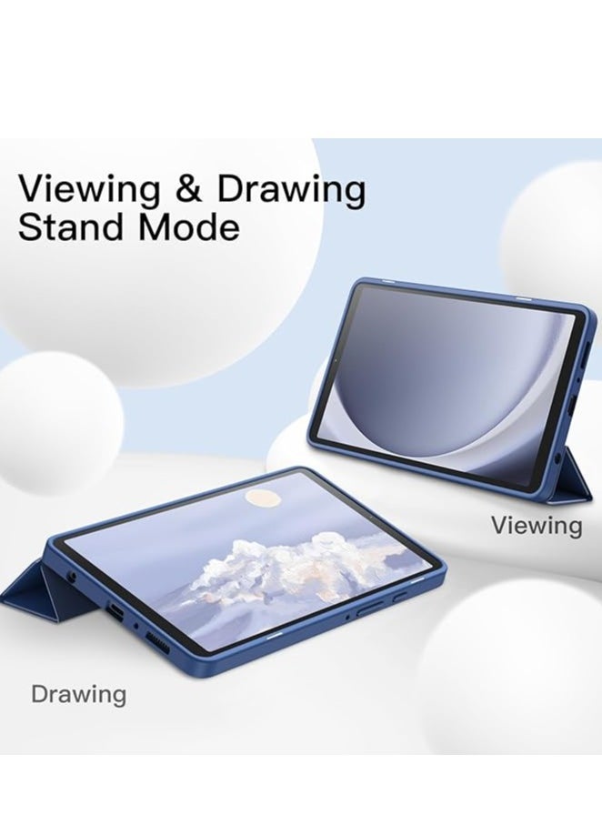 YoYoTech - Samsung Galaxy Tab A9 Plus 11 Inch 2023 Model with Pencil Holder Slim Tablet Cover with Soft Back Auto Wake Sleep Function Blue - Image 1
