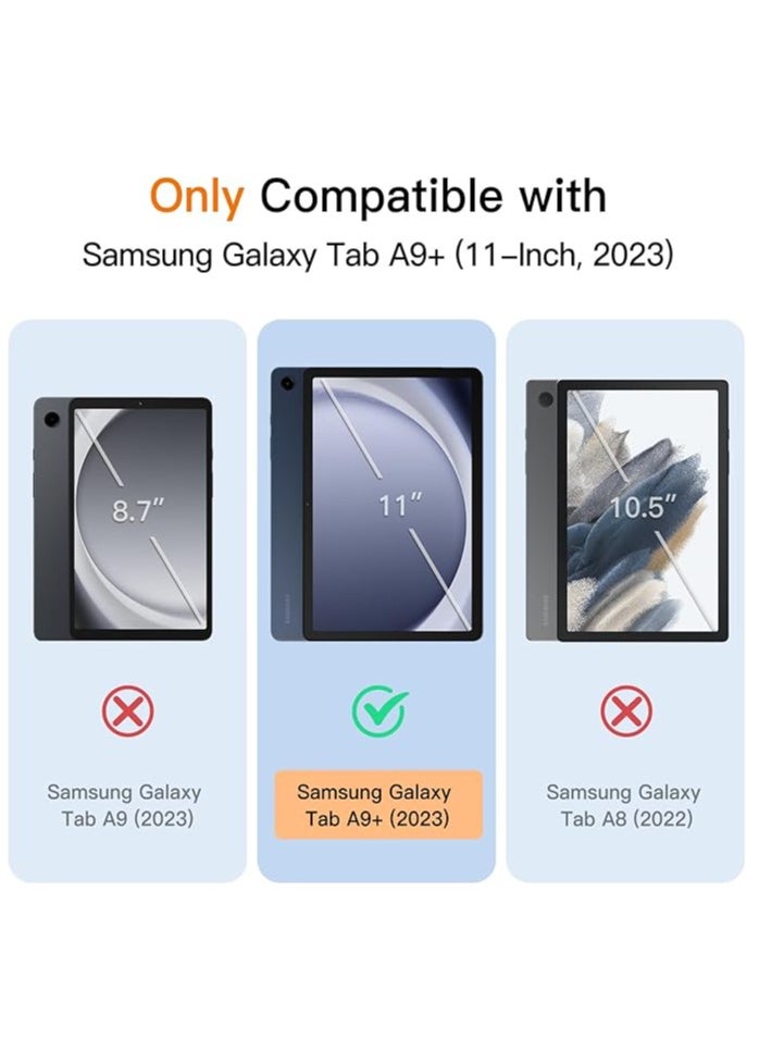 YoYoTech - Samsung Galaxy Tab A9 Plus 11 Inch 2023 Model with Pencil Holder Slim Tablet Cover with Soft Back Auto Wake Sleep Function Blue - Image 1