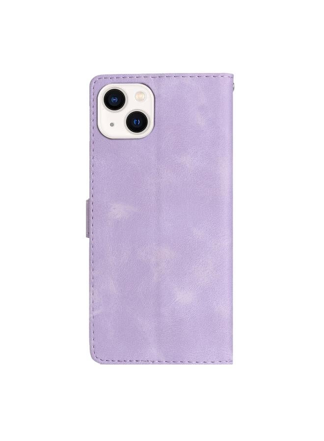 اس-توب جراب هاتف جلدي بنقشة زهور وفراشات لهاتف iPhone 14 Plus - Image 3