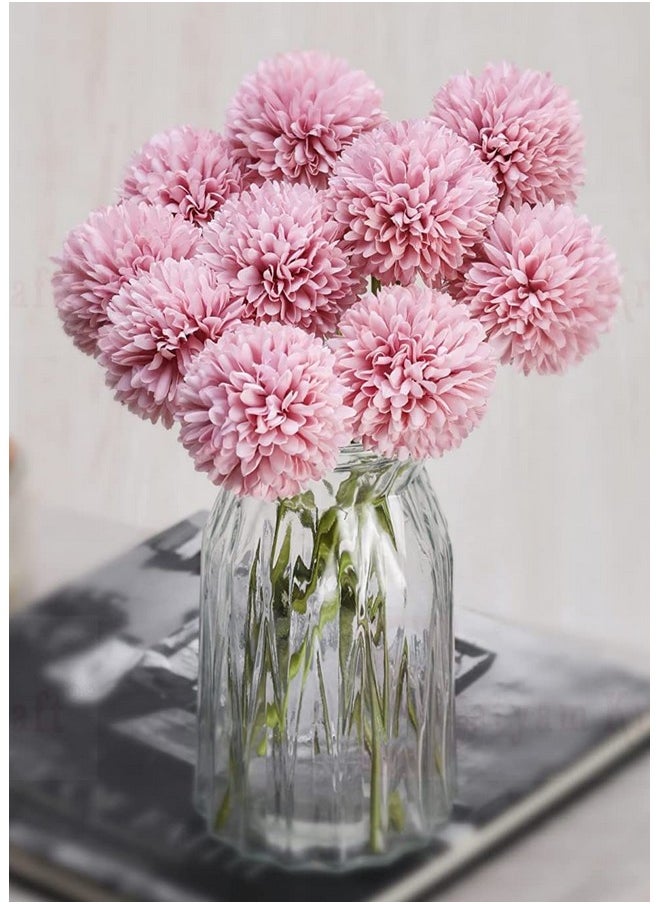 SATYAM KRAFT 5 Pcs Artificial Chrysanthemum Ball Hydrangea Flower Stick for Home, Christmas,Valentine, Bedroom, Balcony, Wedding Decoration and Craft - (Pack of 5) (Purple)(Without Vase Pot) - pzsku/ZF84DD255691477F1F6F4Z/45/_/1737721246/7fd60904-c67b-45e6-b583-73c43010048f