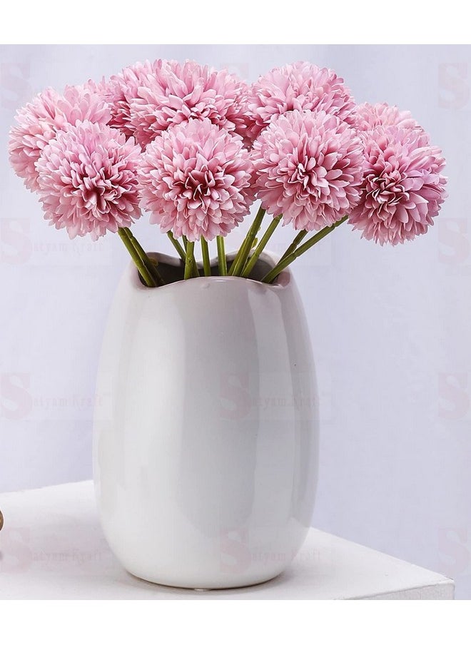 SATYAM KRAFT 5 Pcs Artificial Chrysanthemum Ball Hydrangea Flower Stick for Home, Christmas,Valentine, Bedroom, Balcony, Wedding Decoration and Craft - (Pack of 5) (Purple)(Without Vase Pot) - pzsku/ZF84DD255691477F1F6F4Z/45/_/1737721270/309687dd-6403-4e11-91a2-b6455433aac9