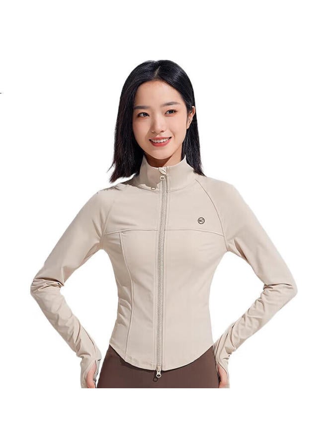 VVC Sun Protection Jacket For Women, Uv-Resistant, Sun-Shading, Long-Sleeved, Urban, Lightweight Outdoor Thin Coat, Oat Milk Color, Size L - Image 2