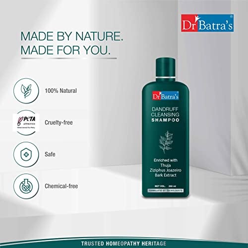 Dr Batra's Dr. Batra's Anti-Dandruff Shampoo 200ml | Removes Flakes | Soothes Itchy Scalp | Enriched with Natural Thuja & Ziziphus | Daily Use for Healthy Scalp | Controls Flakes & Oil | For Men & Women - Image 4