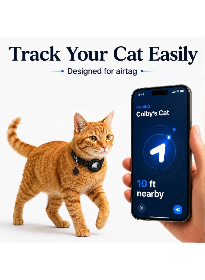 Wildkind AirTag Cat Collar Breakaway – Reflective Safety Collar – Set of 2 - Image 2