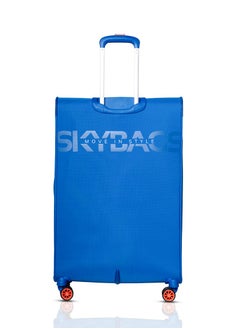 Skybags Vanguard Checked- 28 Inch Luggage with Anti Theft Zipper | TSA Lock| Smooth Dual Wheels| Wet Pouch for toiletries| Large| Blue  - Image 3