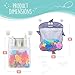 Comfylife Baby Bath Toy Organizer Shark 36 Bath Letters Numbers Extra Bath Toy Storage Net 10 Strong Hooks Great Bath Net for Kids Cute Bathtub Toy Organizer and BathShower Caddy Solution - Image 3