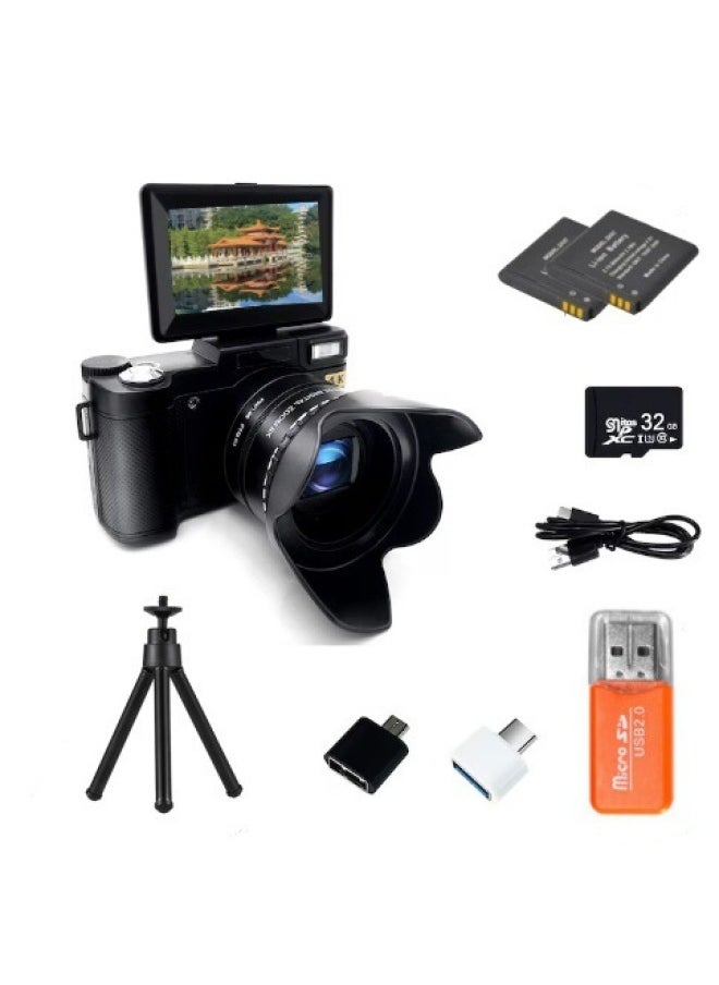 Generic 48 Million Pixels 4K HD Smart Digital Camera Anti-shake Smiley Face Beauty HD Camera R2S-4K-Body Color:White Standard English Version-4k + Battery  - Image 2