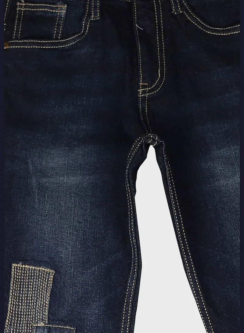 Instafab Distressed Slim Fit Jeans