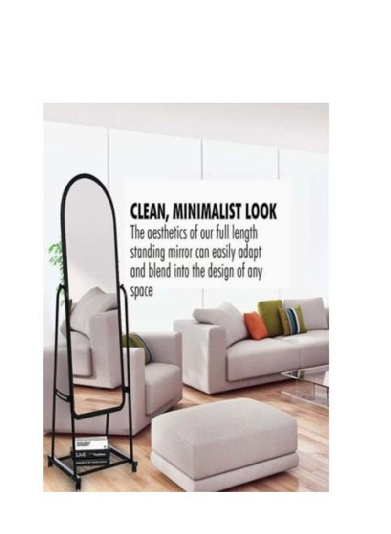 Standing mirror with black stand - Image 2