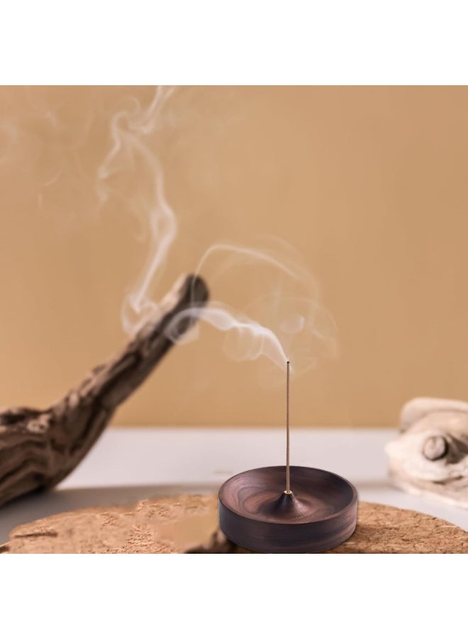 Incense Holder, Black Walnut Incense Stick Holders with Ash Catcher, Aromatic Burner for Sticks, Home Décor, Office, Club, 9 * 2 cm, 3 mm Incense Hole - Image 5