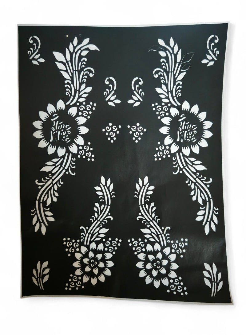 قالب تصميم حناء للعيد، ملصق لليدين - Image 1