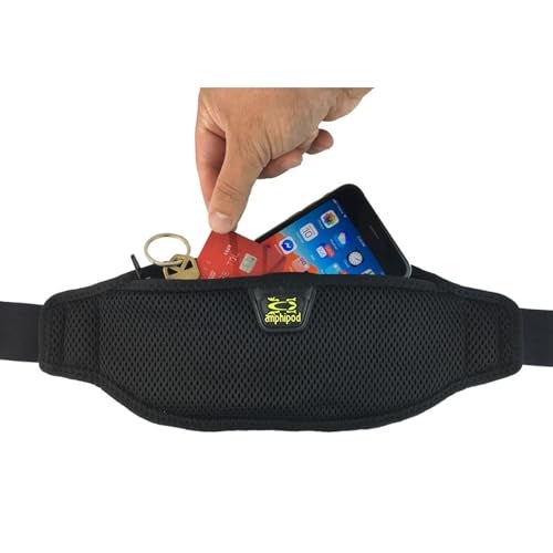 Amphipod AirFlow Lite Waistpack, Minimalist Runners Storage Fanny Waist Pack for Running, Jogging & Walking, Men & Women - Black - L - Image 3