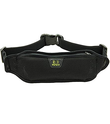 Amphipod AirFlow Lite Waistpack, Minimalist Runners Storage Fanny Waist Pack for Running, Jogging & Walking, Men & Women - Black - L - Image 4